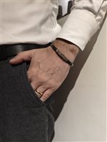Vicenza - Piazzetta Palladio 2 - Bracelet Zancan Man Eternity Titanium in Titanium Diamante 0.15 Ct ETB153G - ETB153G